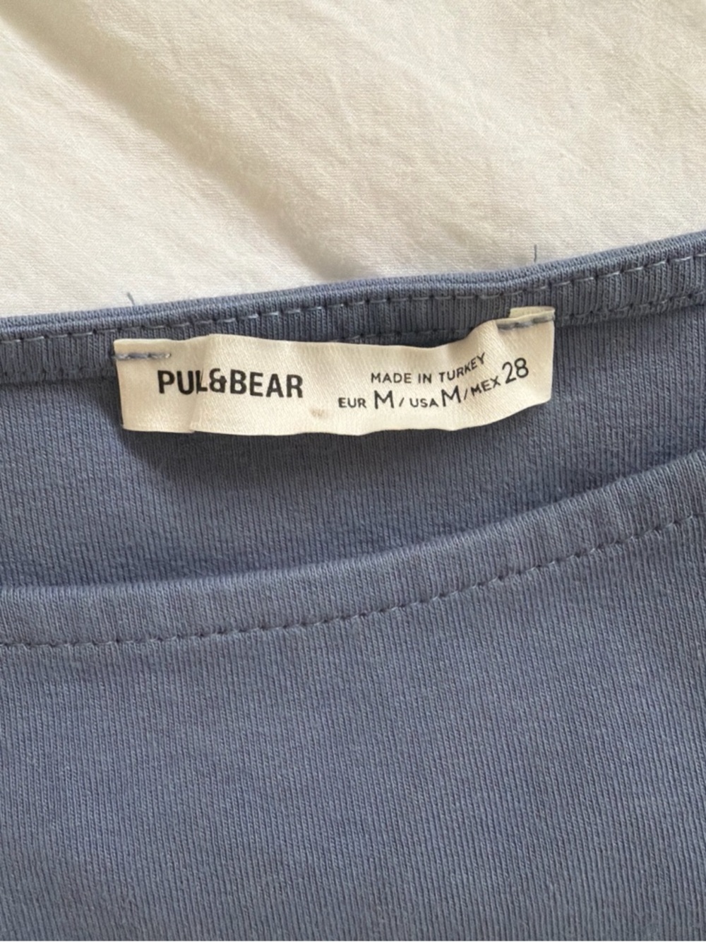 Pull&Bear Dusty Blue Crewneck Tee